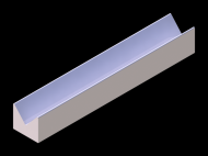 Perfil de Silicona P965A11 - formato tipo Cuernos - forma irregular