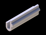 Perfil de Silicona P965A15 - formato tipo U - forma irregular