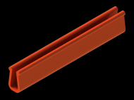 Perfil de Silicona P965AR - formato tipo U - forma irregular