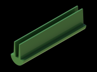 Perfil de Silicona P965B - formato tipo U - forma irregular