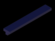 Perfil de Silicona P965BA - formato tipo T - forma irregular