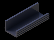 Perfil de Silicona P965CD - formato tipo U - forma irregular
