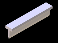 Perfil de Silicona P965G - formato tipo T - forma irregular