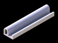Perfil de Silicona P97 - formato tipo Nota musical - forma irregular