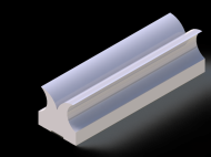 Perfil de Silicona P974A - formato tipo Cuernos - forma irregular