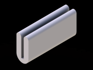 Perfil de Silicona P98118K - formato tipo U - forma irregular