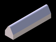 Perfil de Silicona PIC2 - formato tipo D - forma irregular