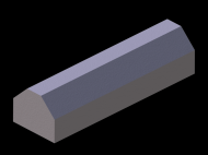 Perfil de Silicona PSE0,2510822B - formato tipo Trapecio - forma irregular