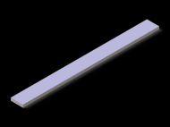 Perfil de Silicona PSTR600090020 - formato tipo Rectangulo - forma regular