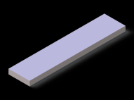 Perfil de Silicona PSTR600220050 - formato tipo Rectangulo - forma regular