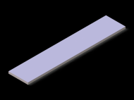Perfil de Silicona PSTR700200020 - formato tipo Rectangulo - forma regular