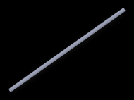Perfil de Silicona TS4002,502 - formato tipo Tubo - forma de tubo