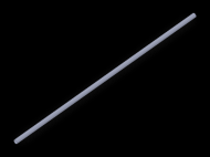 Perfil de Silicona TS400201,7 - formato tipo Tubo - forma de tubo