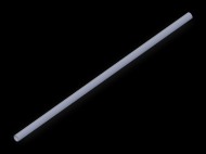 Perfil de Silicona TS400302,5 - formato tipo Tubo - forma de tubo