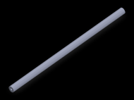Perfil de Silicona TS4004,501,5 - formato tipo Tubo - forma de tubo