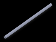 Perfil de Silicona TS4004,502 - formato tipo Tubo - forma de tubo