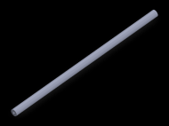 Perfil de Silicona TS400401 - formato tipo Tubo - forma de tubo