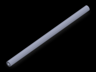 Perfil de Silicona TS4005,502,5 - formato tipo Tubo - forma de tubo