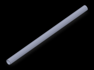 Perfil de Silicona TS4005,504,5 - formato tipo Tubo - forma de tubo