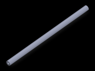 Perfil de Silicona TS400502 - formato tipo Tubo - forma de tubo