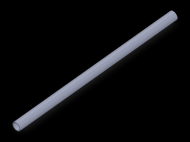 Perfil de Silicona TS400504 - formato tipo Tubo - forma de tubo