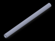 Perfil de Silicona TS400705 - formato tipo Tubo - forma de tubo