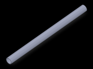 Perfil de Silicona TS400706 - formato tipo Tubo - forma de tubo