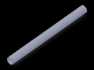 Perfil de Silicona TS4008,507,5 - formato tipo Tubo - forma de tubo