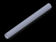 Perfil de Silicona TS4009,508,5 - formato tipo Tubo - forma de tubo