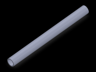 Perfil de Silicona TS400907 - formato tipo Tubo - forma de tubo