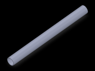 Perfil de Silicona TS400908 - formato tipo Tubo - forma de tubo