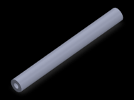 Perfil de Silicona TS4010,504,5 - formato tipo Tubo - forma de tubo