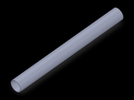 Perfil de Silicona TS401009 - formato tipo Tubo - forma de tubo