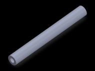 Perfil de Silicona TS4011,505,5 - formato tipo Tubo - forma de tubo