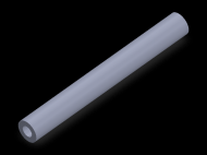 Perfil de Silicona TS401206 - formato tipo Tubo - forma de tubo