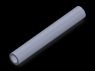 Perfil de Silicona TS4014,509,5 - formato tipo Tubo - forma de tubo
