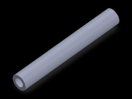 Perfil de Silicona TS401408 - formato tipo Tubo - forma de tubo