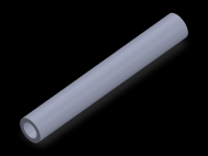 Perfil de Silicona TS401409 - formato tipo Tubo - forma de tubo