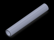 Perfil de Silicona TS401511 - formato tipo Tubo - forma de tubo