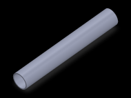 Perfil de Silicona TS401513 - formato tipo Tubo - forma de tubo