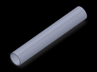Perfil de Silicona TS401614 - formato tipo Tubo - forma de tubo