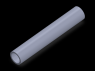 Perfil de Silicona TS401713 - formato tipo Tubo - forma de tubo