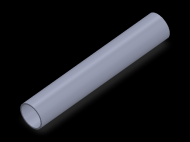 Perfil de Silicona TS401715 - formato tipo Tubo - forma de tubo