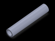 Perfil de Silicona TS4018,512,5 - formato tipo Tubo - forma de tubo