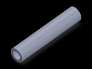 Perfil de Silicona TS402012 - formato tipo Tubo - forma de tubo