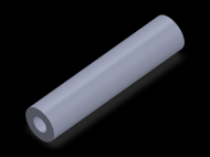 Perfil de Silicona TS402210 - formato tipo Tubo - forma de tubo
