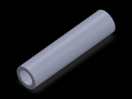 Perfil de Silicona TS4023,515,5 - formato tipo Tubo - forma de tubo