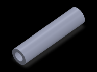 Perfil de Silicona TS402313 - formato tipo Tubo - forma de tubo