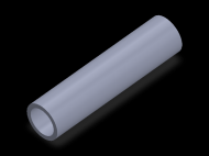 Perfil de Silicona TS4024,518,5 - formato tipo Tubo - forma de tubo