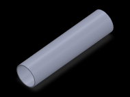 Perfil de Silicona TS402422 - formato tipo Tubo - forma de tubo